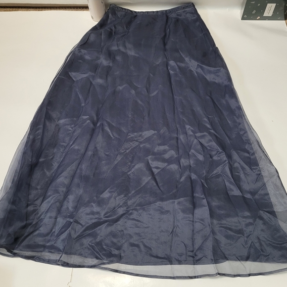 Gray silk maxi skirt - Picture 4 of 4